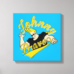 Johnny Bravo Athletic Graphic Canvas Afdruk