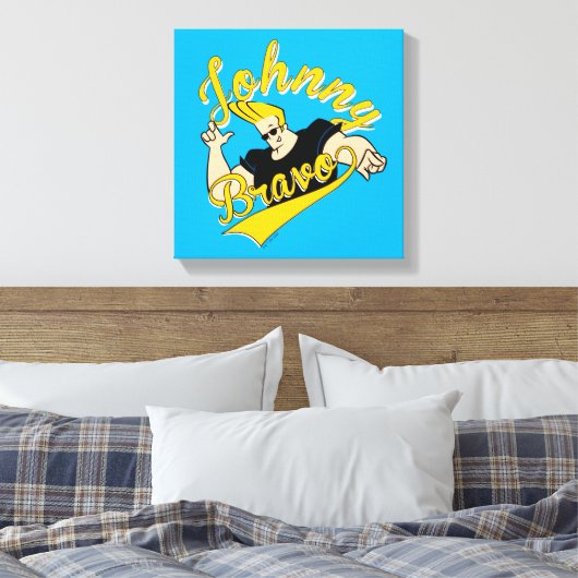 Johnny Bravo Athletic Graphic Canvas Afdruk (Insitu (Slaapkamer))