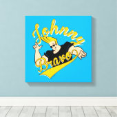 Johnny Bravo Athletic Graphic Canvas Afdruk (Insitu (Houten vloer))