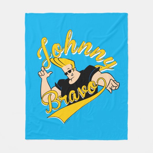 Johnny Bravo Athletic Graphic Fleece Deken (Voorkant)
