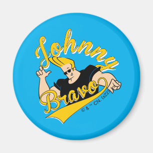 Johnny Bravo Athletic Graphic Magneet