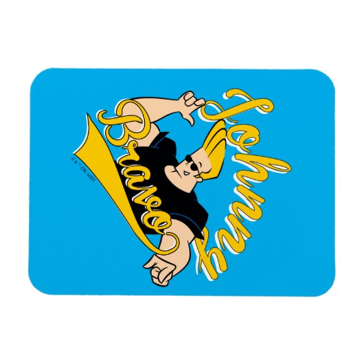 Johnny Bravo Athletic Graphic Magneet (Horizontaal)