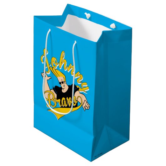Johnny Bravo Athletic Graphic Medium Cadeauzakje (Voorkant Gekanteld)