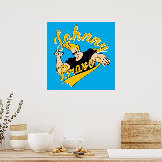 Johnny Bravo Athletic Graphic Poster (Keuken)