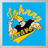 Johnny Bravo Athletic Graphic Poster (Voorkant)