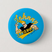 Johnny Bravo Athletic Graphic Ronde Button 5,7 Cm (Voorkant)