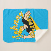 Johnny Bravo Athletic Graphic Sherpa Deken (Voorkant (horizontaal))