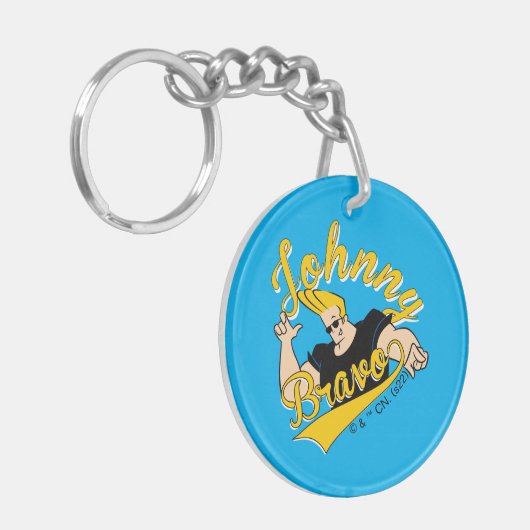 Johnny Bravo Athletic Graphic Sleutelhanger (Voorkant Links)