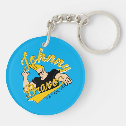 Johnny Bravo Athletic Graphic Sleutelhanger (Achterkant)
