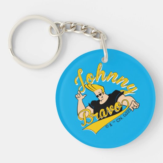 Johnny Bravo Athletic Graphic Sleutelhanger (Voorkant)