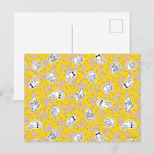 Johnny Bravo Characters Pattern Briefkaart (Voorkant / Achterkant)