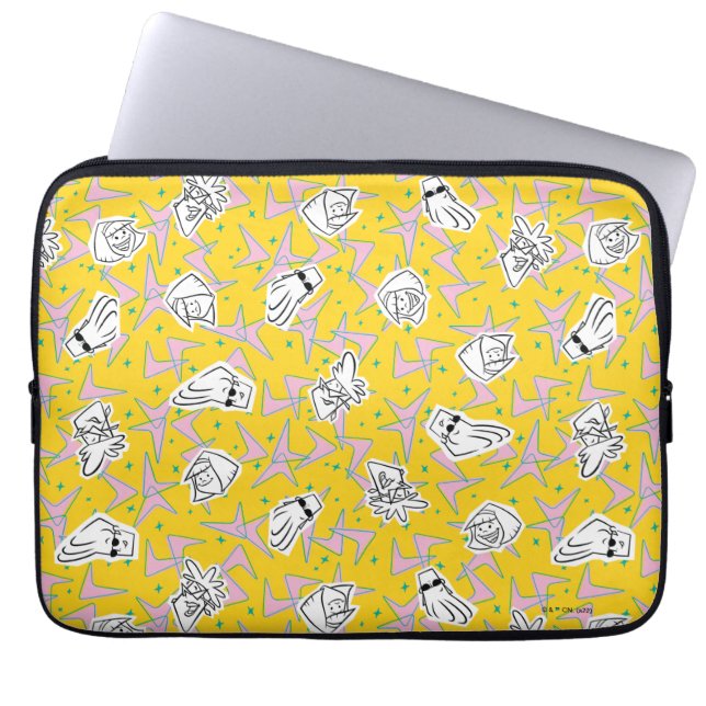 Johnny Bravo Characters Pattern Laptop Sleeve (Voorkant)