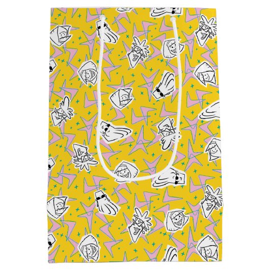 Johnny Bravo Characters Pattern Medium Cadeauzakje (Achterkant)