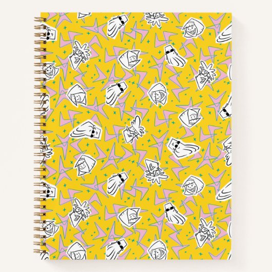Johnny Bravo Characters Pattern Notitieboek (Voorkant)
