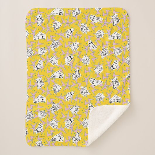 Johnny Bravo Characters Pattern Sherpa Deken (Voorkant)