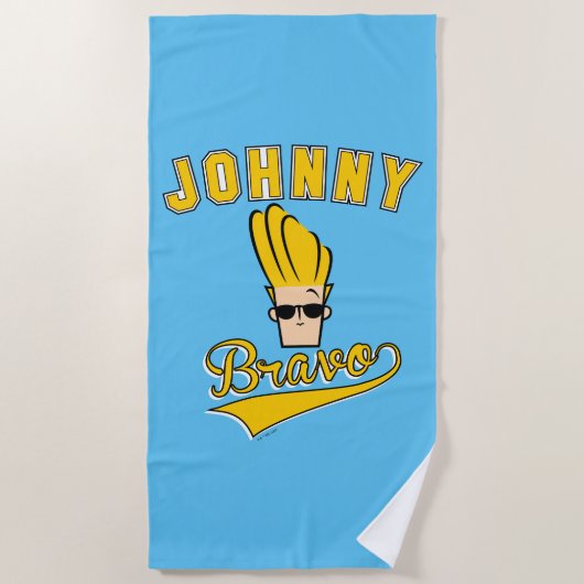 Johnny Bravo Collegiale Grafiek Strandlaken (Voorkant)