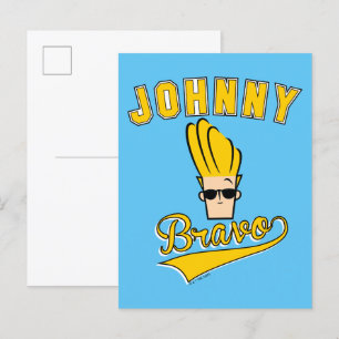 Johnny Bravo Collegiate Graphic Briefkaart