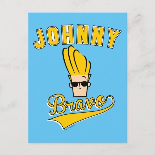 Johnny Bravo Collegiate Graphic Briefkaart (Voorkant)