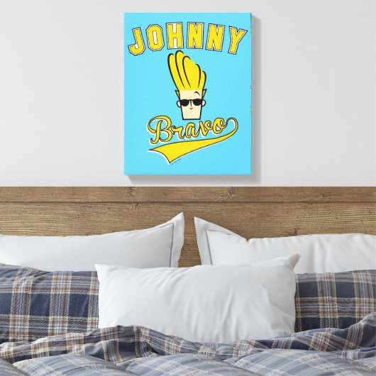Johnny Bravo Collegiate Graphic Canvas Afdruk (Insitu (Slaapkamer))