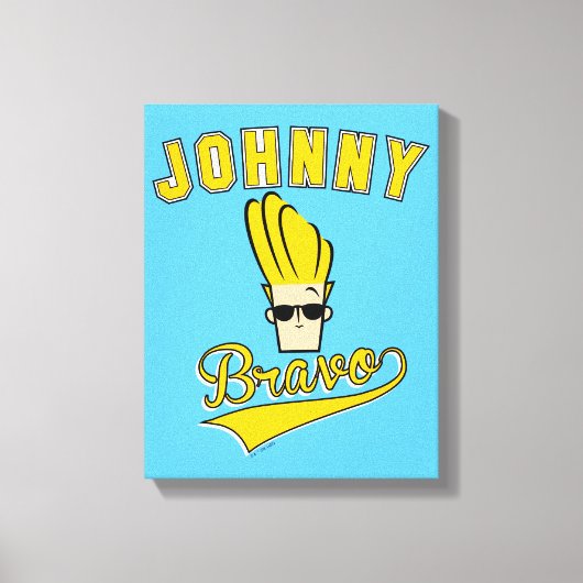 Johnny Bravo Collegiate Graphic Canvas Afdruk (Voorkant)