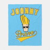 Johnny Bravo Collegiate Graphic Fleece Deken (Voorkant)