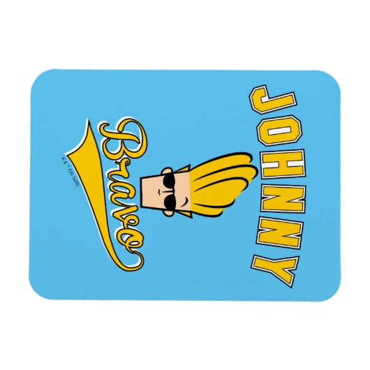 Johnny Bravo Collegiate Graphic Magneet (Horizontaal)