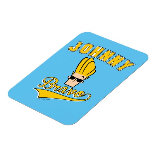 Johnny Bravo Collegiate Graphic Magneet (Linkerzijde)