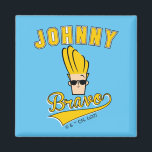 Johnny Bravo Collegiate Graphic Magneet<br><div class="desc">Bekijk deze afbeelding voor Johnny Bravo.</div>