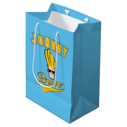 Johnny Bravo Collegiate Graphic Medium Cadeauzakje (Voorkant Gekanteld)