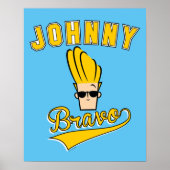 Johnny Bravo Collegiate Graphic Poster (Voorkant)