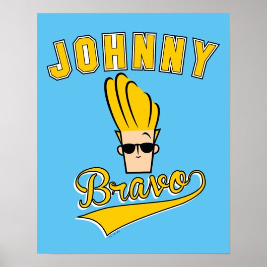 Johnny Bravo Collegiate Graphic Poster (Voorkant)