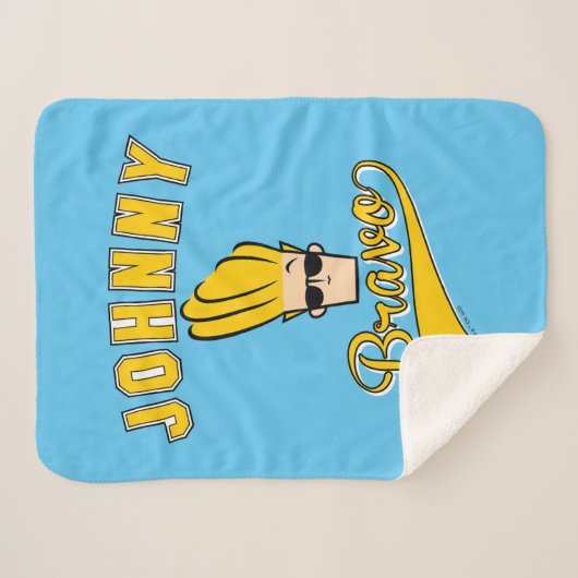 Johnny Bravo Collegiate Graphic Sherpa Deken (Voorkant (horizontaal))