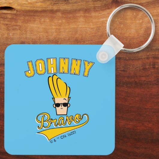Johnny Bravo Collegiate Graphic Sleutelhanger (Achterkant)