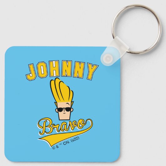 Johnny Bravo Collegiate Graphic Sleutelhanger (Achterkant)