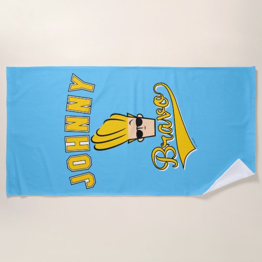 Johnny Bravo Collegiate Graphic Strandlaken (Voorkant)