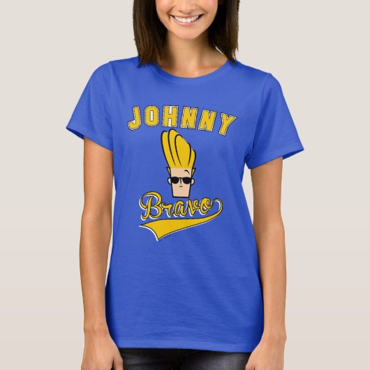 Johnny Bravo Collegiate Graphic T-shirt (Voorkant)