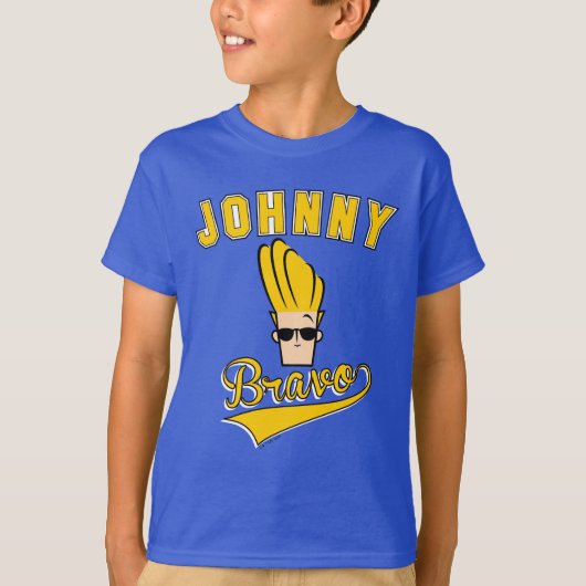 Johnny Bravo Collegiate Graphic T-shirt (Voorkant)