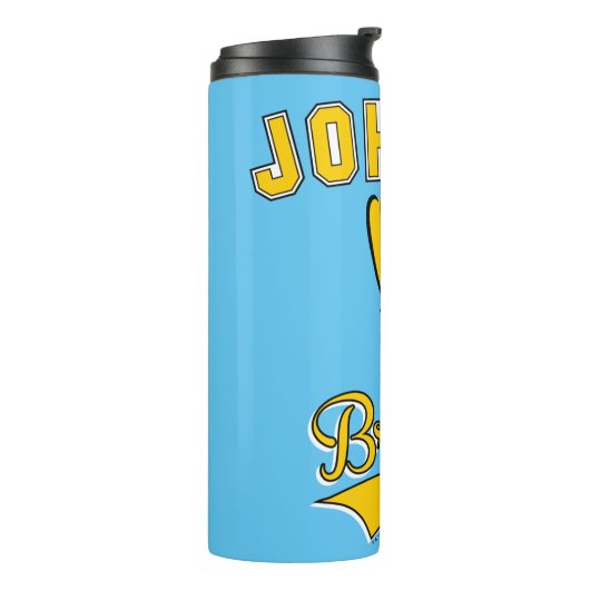 Johnny Bravo Collegiate Graphic Thermosbeker (Gedraaid links)