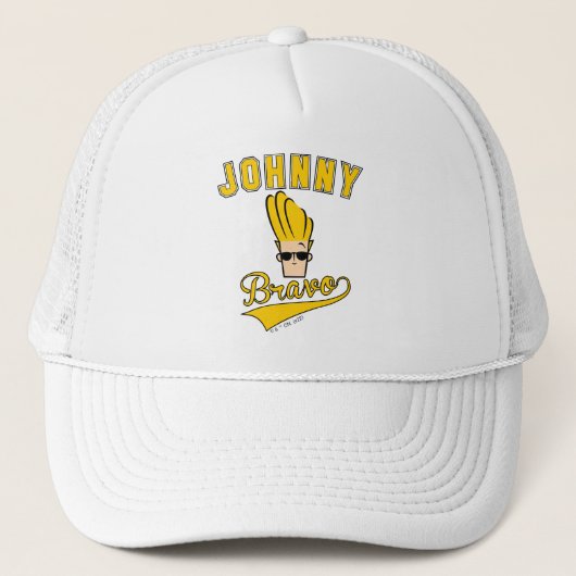 Johnny Bravo Collegiate Graphic Trucker Pet (Voorkant)