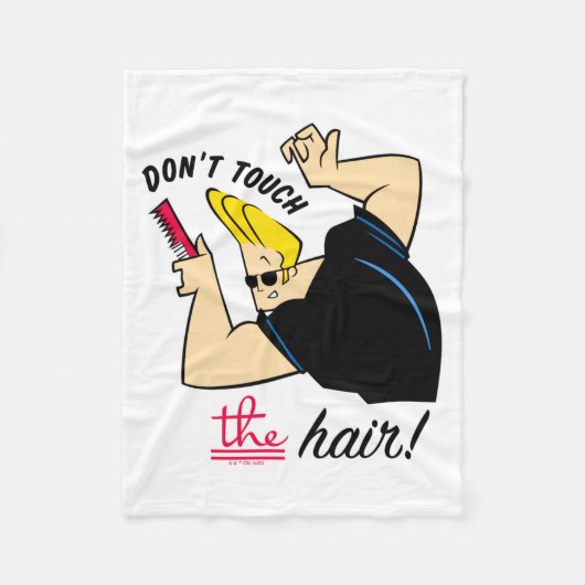 Johnny Bravo Comb Dont Touch The Hair  Fleece Deken (Voorkant)