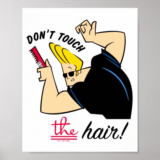 Johnny Bravo Comb Dont Touch The Hair Poster (Voorkant)