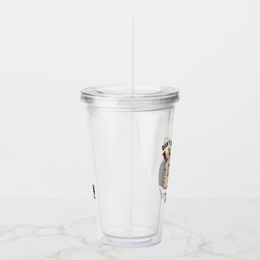 Johnny Bravo Comb - Raak het haar niet aan! Acryl Drinkbeker (Rechts)