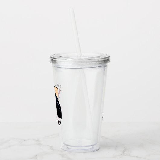 Johnny Bravo Comb - Raak het haar niet aan! Acryl Drinkbeker (Links)