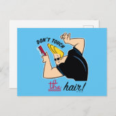 Johnny Bravo Comb - Raak het haar niet aan! Briefkaart (Voorkant / Achterkant)