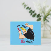Johnny Bravo Comb - Raak het haar niet aan! Briefkaart (Staand voorkant)