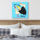 Johnny Bravo Comb - Raak het haar niet aan! Canvas Afdruk (Insitu (Slaapkamer))