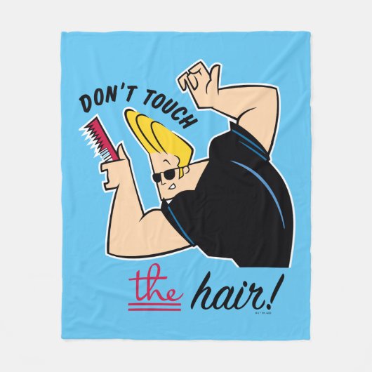 Johnny Bravo Comb - Raak het haar niet aan! Fleece Deken (Voorkant)