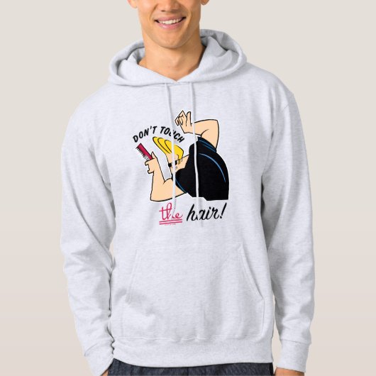 Johnny Bravo Comb - Raak het haar niet aan! Hoodie (Voorkant)