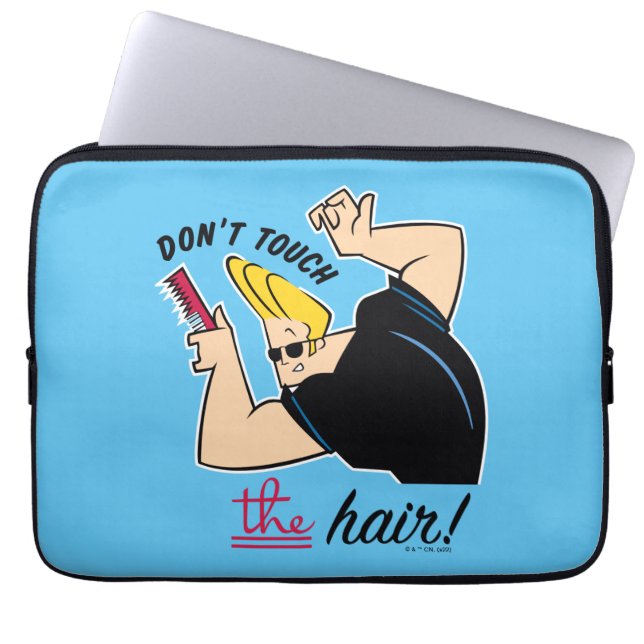 Johnny Bravo Comb - Raak het haar niet aan! Laptop Sleeve (Voorkant)