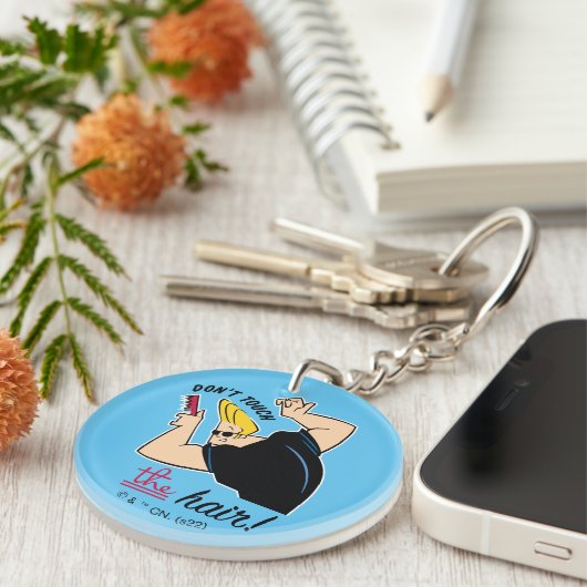 Johnny Bravo Comb - Raak het haar niet aan! Sleutelhanger (Voorkant Rechts)